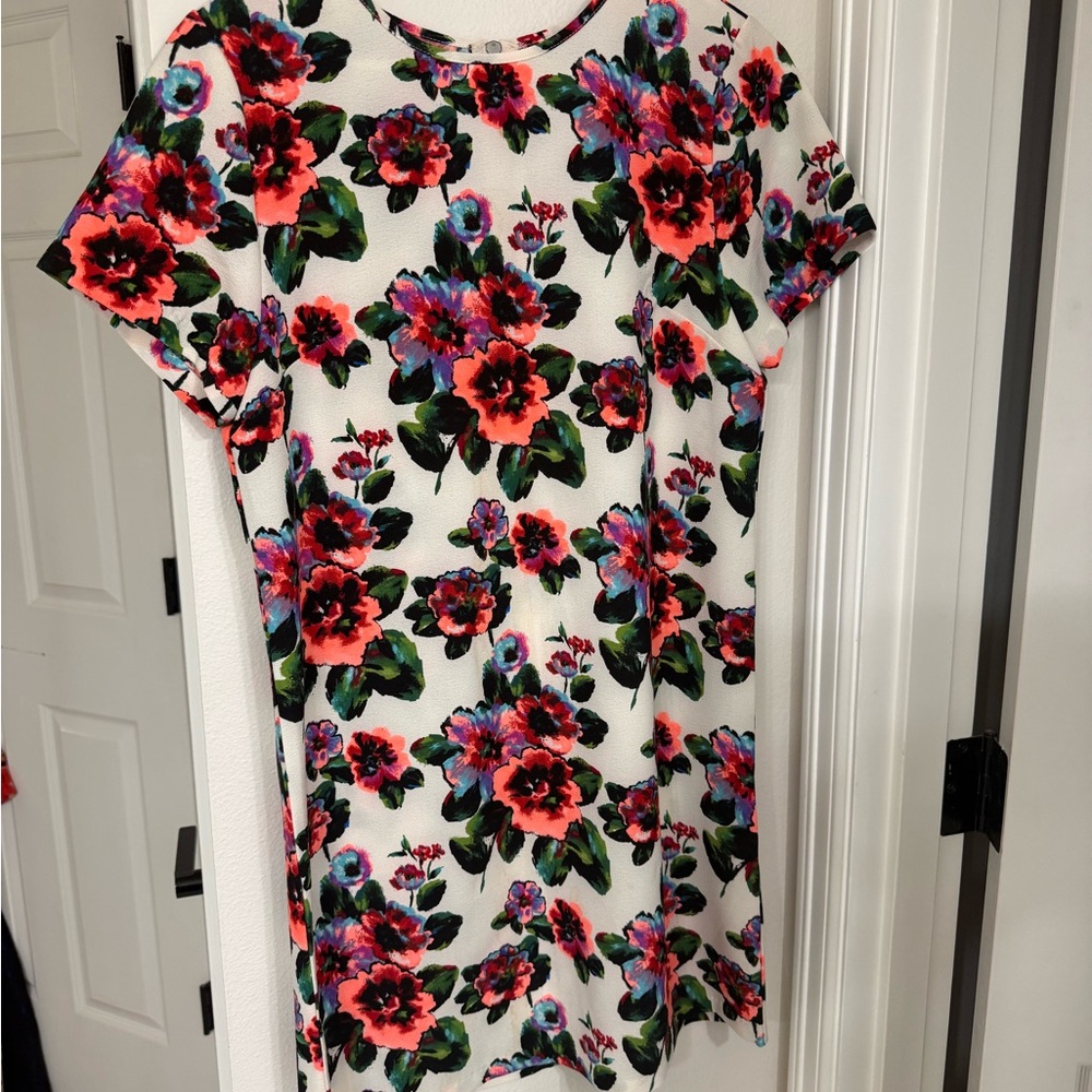 Felicity & Coco Floral Mini Dress - Red and Blue
